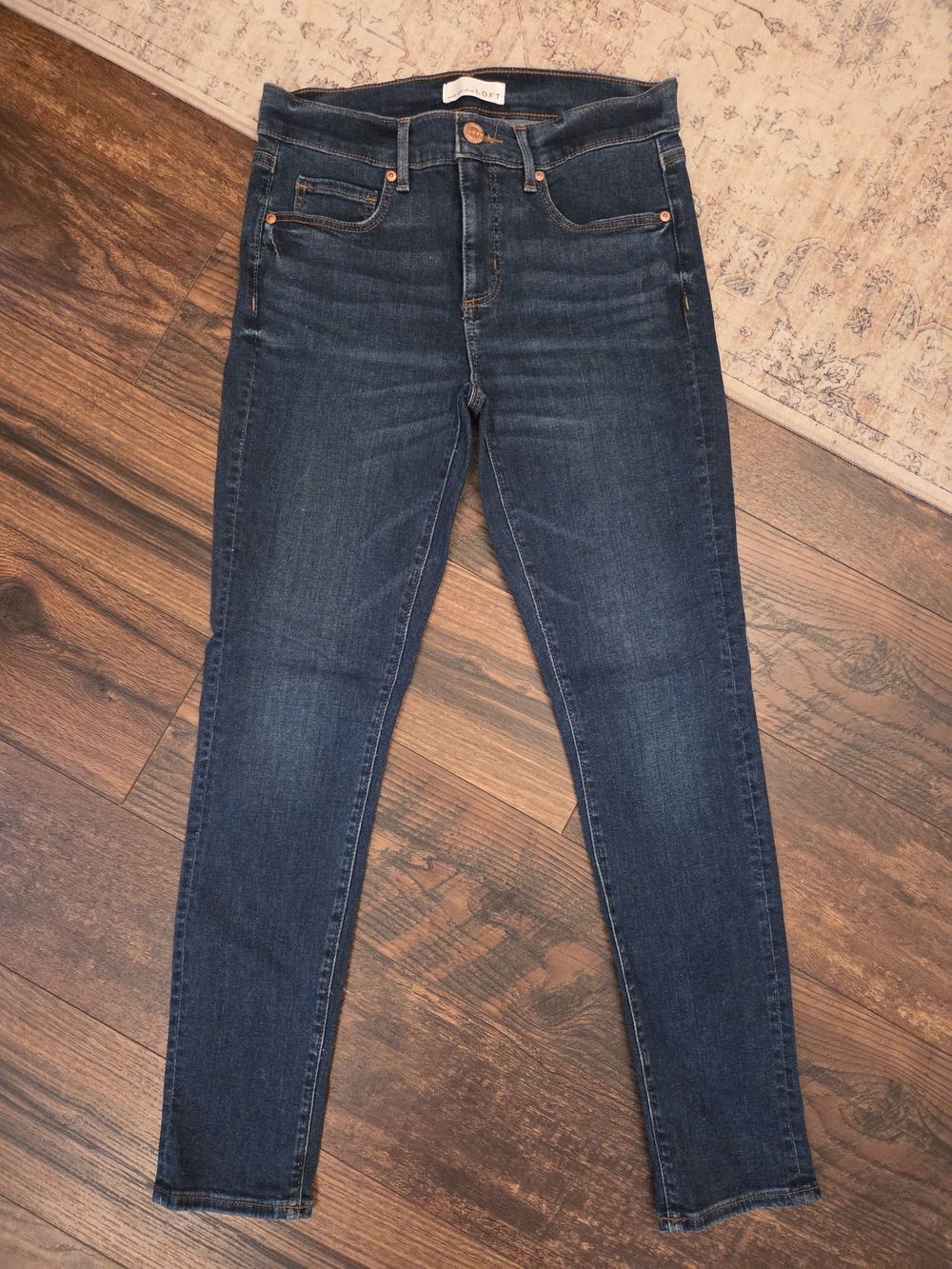 LOFT Dark Blue Skinny Jeans